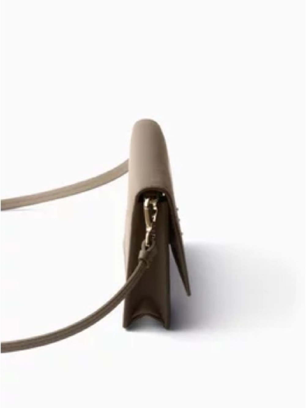 Prada Clay Grey Saffiano Leather Mini Bag with Gold Logo - Picture 7 of 10